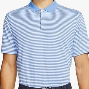 Nike Men's Blue Stripe Golf Sport Dri-FIT® Polo